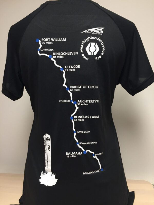 2021 Women's West Highland Way Tee shirt (Black)